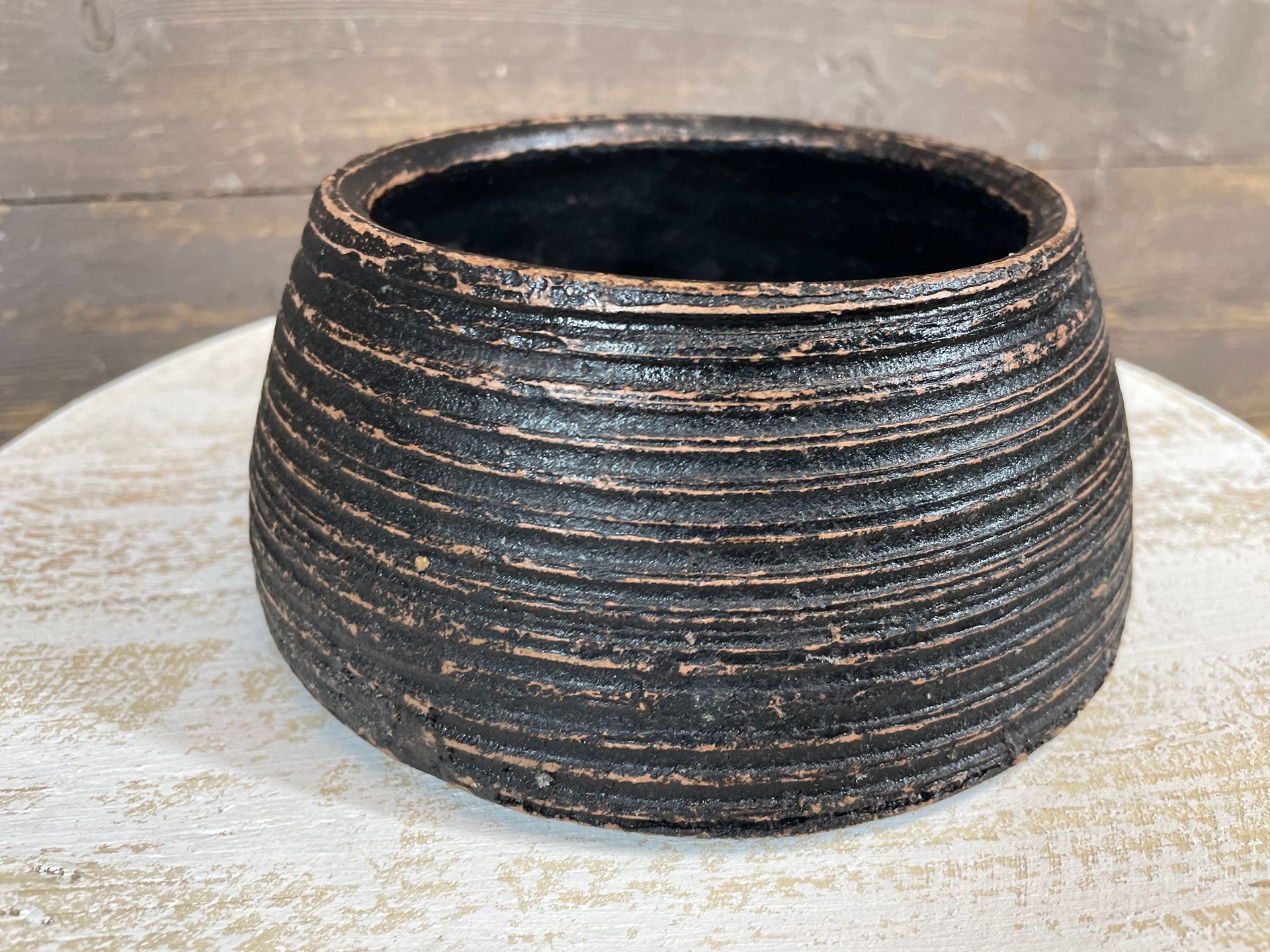 Hiveyâ„¢ Candle Vessel-Handmade-Black-Candle Ready-Clay-6 x 3 inches-Exclusive Design-NEW- Hiveyâ„¢-Black-10 Pieces