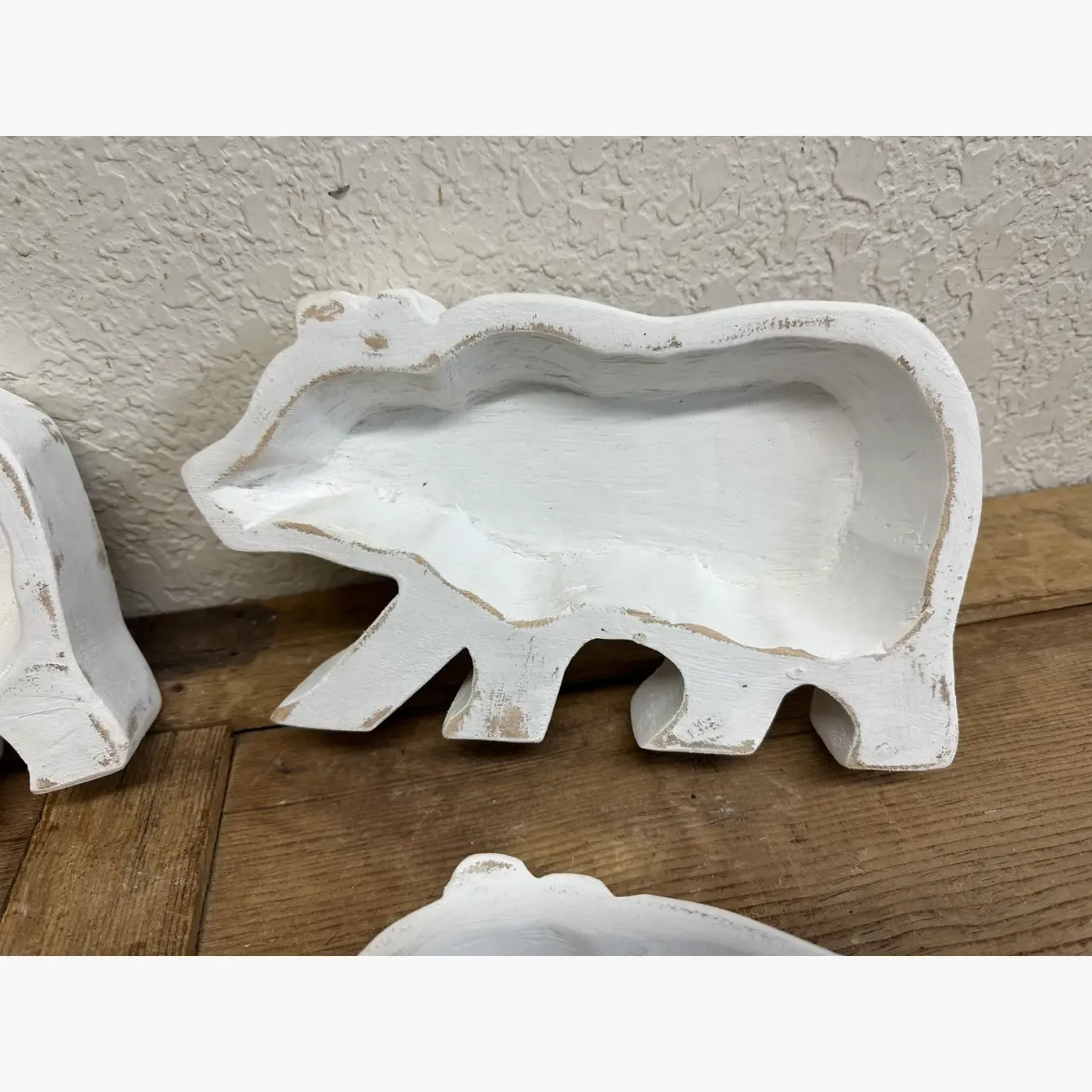 Grizzly Bear Dough Bowl-Candle Ready-Grizzly Bear Dough Bowl-6x10-White