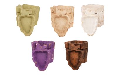 Grape Dough Bowl-6x9 inches-Candle Ready-Five Colors--5 Color Choices-Grape Dough Bowl-CLEARANCE-10 PCS-$9 each