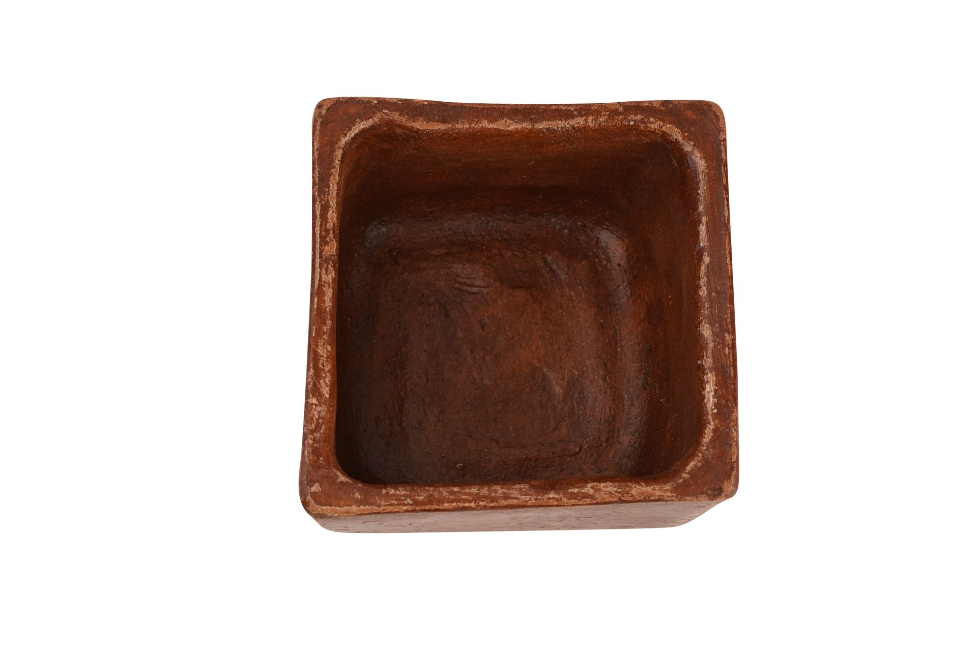 CLEARANCE-Quadra Candle Ready Clay Vessel-5x5 inches- Red Sienna-CLEARANCE-$9