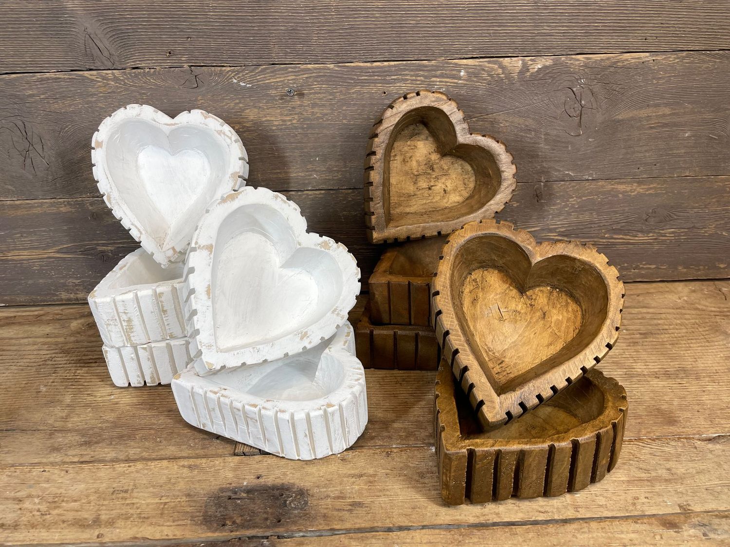 Ridgy Heart-Mini-6x7 inches-Mini Carved Ridgy™ Heart-Mini-Waxed or White