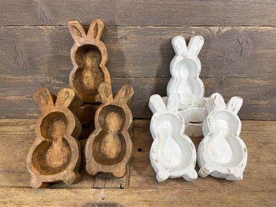 Super Mini Bunny Dough Bowl-Original Design-5x7 inch-Candle Ready-Mixed Pack-Super Mini Bunny-NEW SIZE-16 Pieces