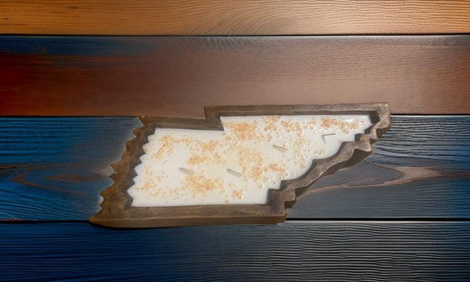 Tennessee Dough Bowl-13 x 6 x 2 inches-Wood-Handmade-Candle Ready-Carved-Tennessee Waxed