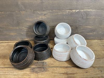Hivey™ Candle Vessel-Mixed Pack-Candle Ready-Clay-6 x 3 inches-Exclusive Design-Farmhouse Style- Hivey™-Mixed Pack-10 Pieces
