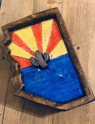 Arizona-Carved Dough Bowl-7x10-Candle Ready-Waxed-Arizona