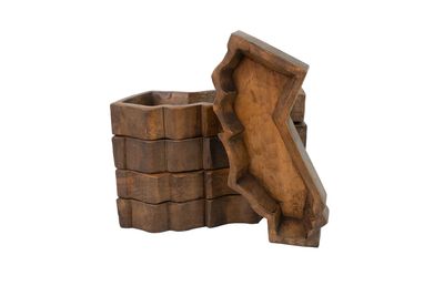 California-Carved Dough Bowl-5x14-Candle Ready-Waxed-California