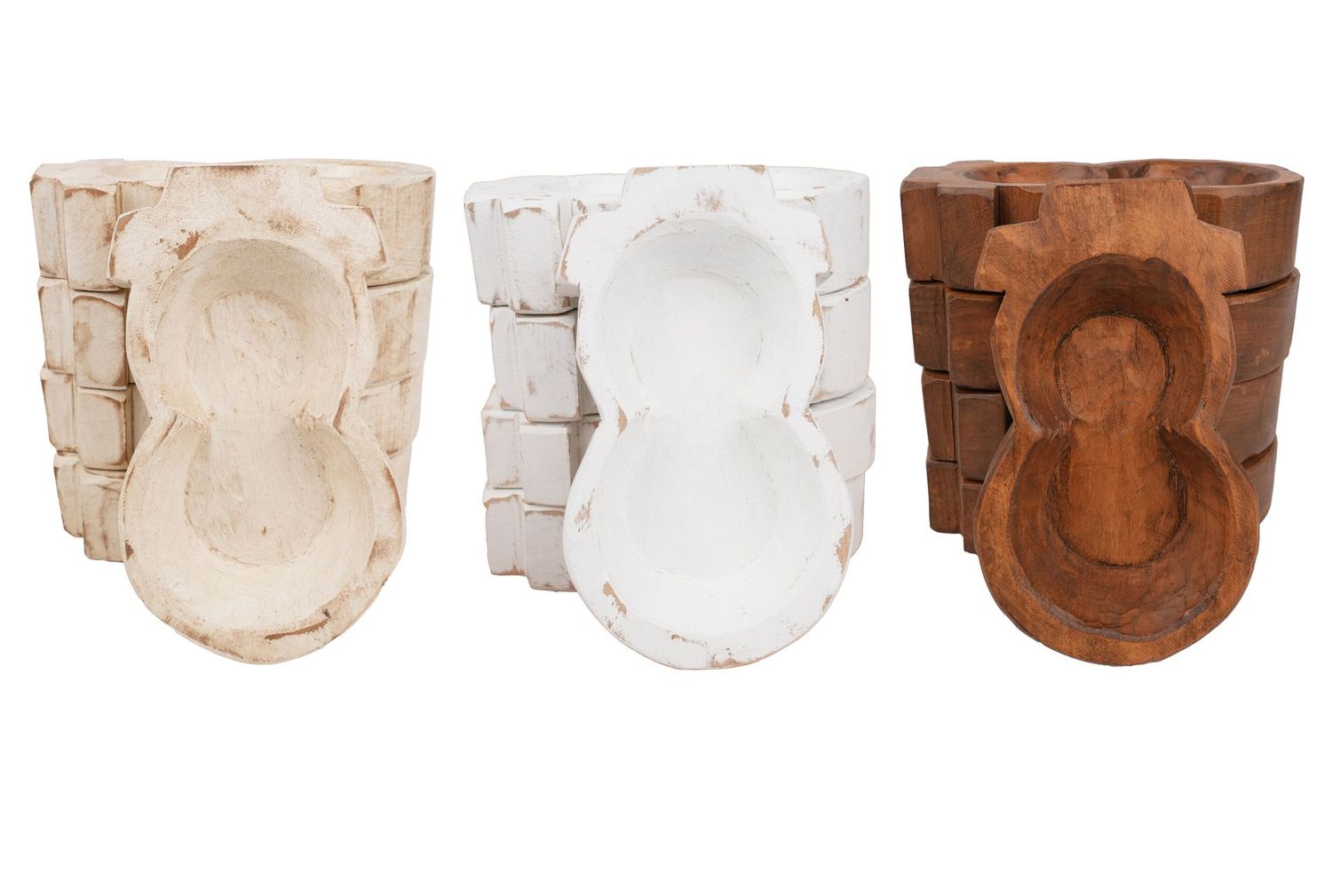 Super Mini Snowman-Trio Pack-5x8 inches-Candle Ready-Super Mini Snowman Dough Bowl-Trio Pack-Small- 18 Pieces