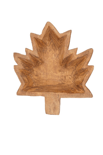 CLEARANCE-Carved Maple Leaf-Wood-Rustic-12 x 14 x 1.5-Leaf-10 Pieces