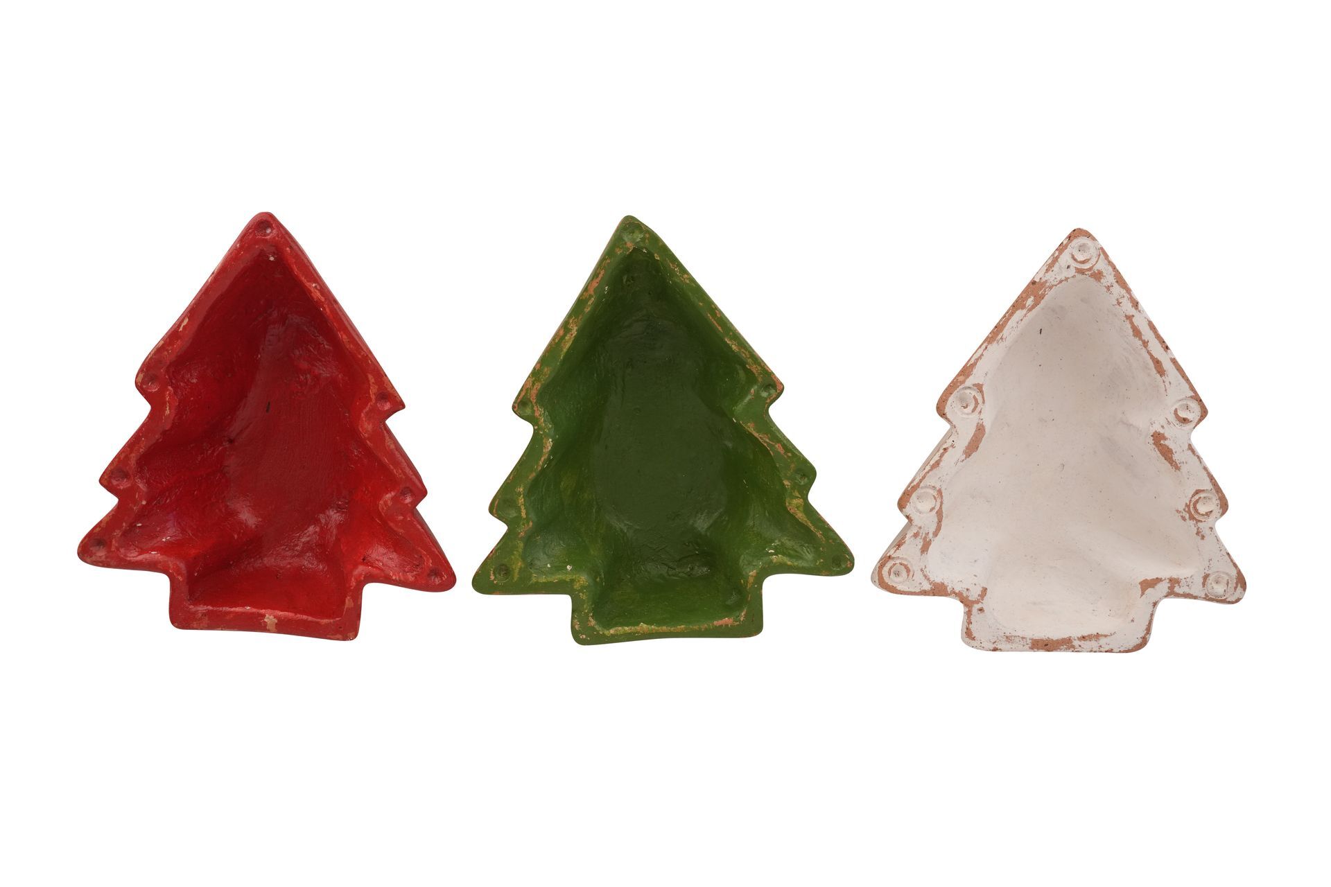 Christmas Tree Clay Candle Vessel-Handmade-Candle Ready-9 x 8 x 3-Exclusive Design-3 Colors