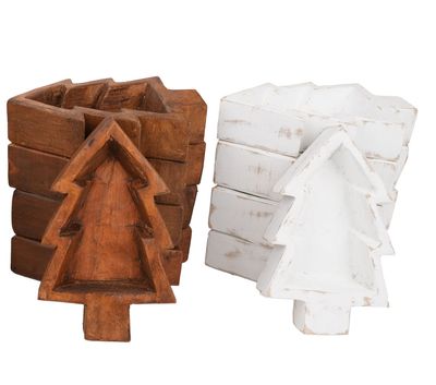 Super Mini Christmas Tree Dough Bowl-Mixed Pack-Mini-5 x 7 inch-Candle Ready-Christmas Tree-24 PCS-Mixed Pack