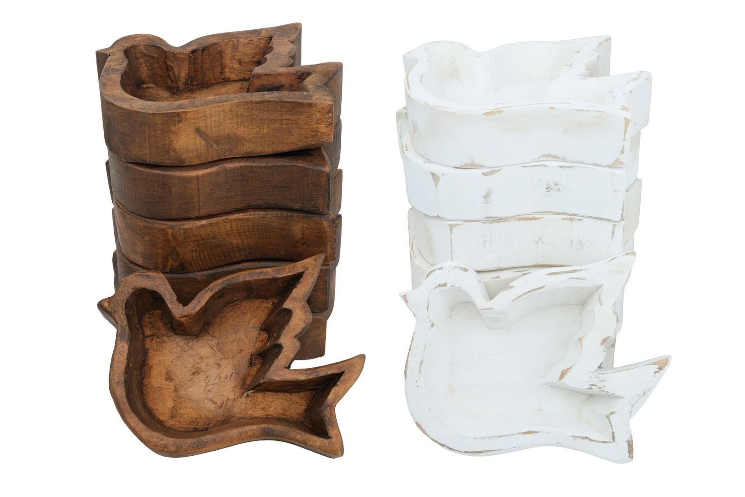 Dove Dough Bowl-6 x 13 x 2 in-Wood-Handmade-Candle Ready-Carved-Waxed-Dove-NEW-Mixed Pack-10 PCS Dove Dough Bowl-6 x 13 x 2 in-Wood-Handmade-Candle Ready-Carved-Waxed-Dove-NEW-Mixed Pack-10 PCS