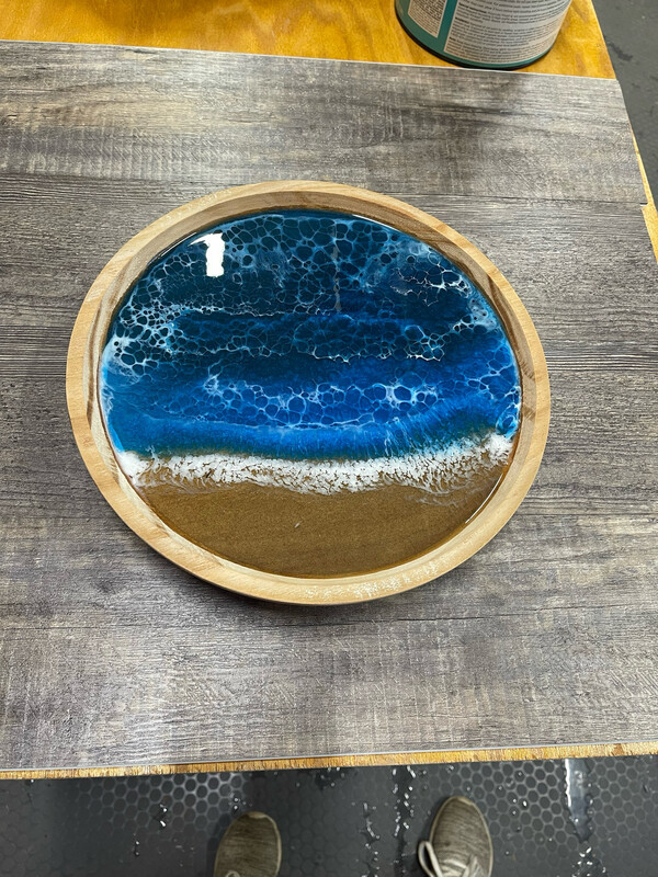 Epoxy - Ocean Lazy Susan 12" Round 1