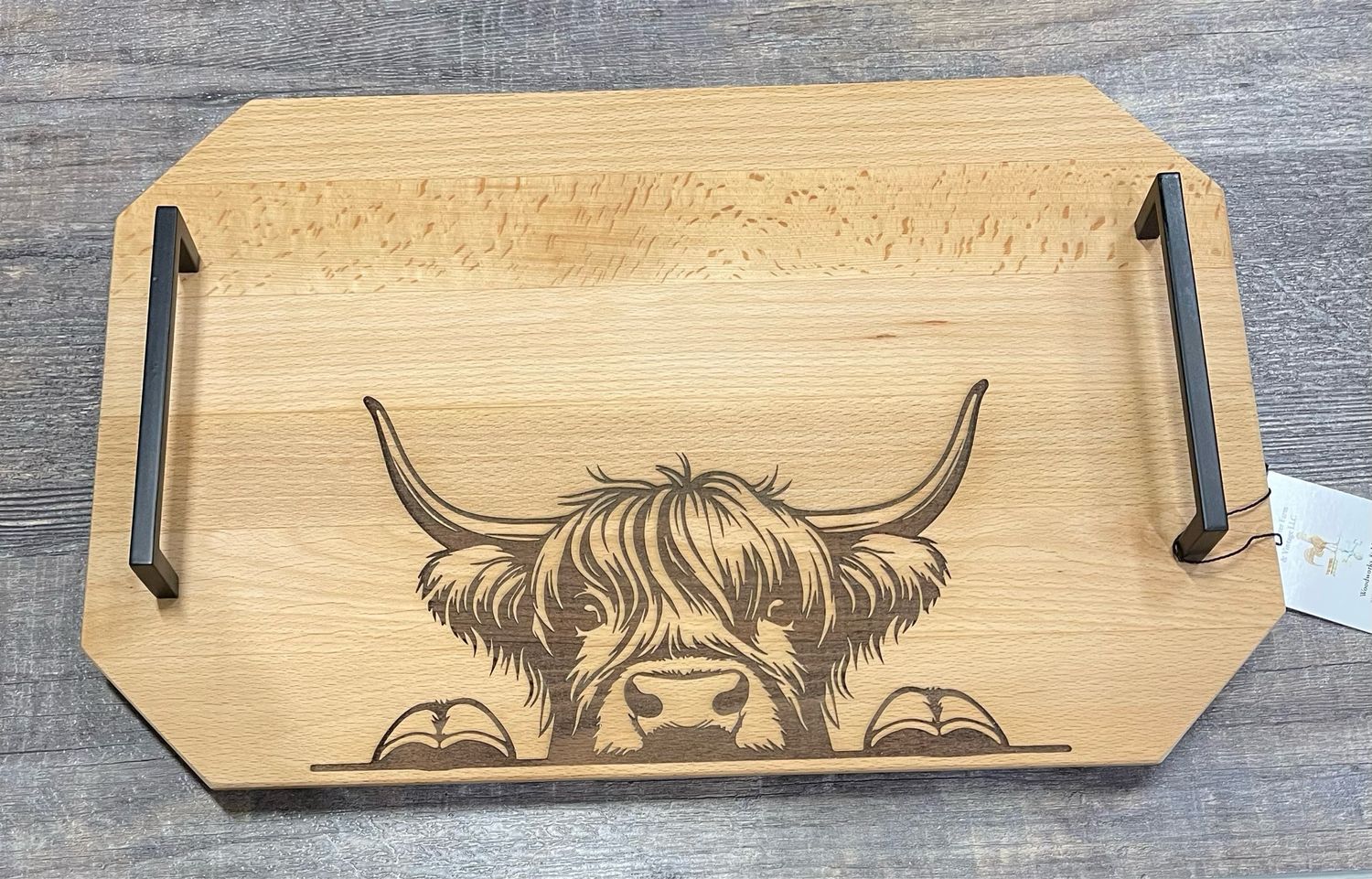 Peeking Highland Cow Board