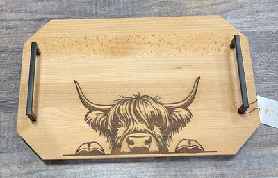Peeking Highland Cow Board