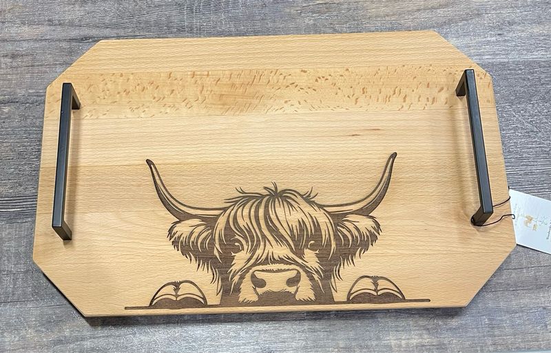 Peeking Highland Cow Board
