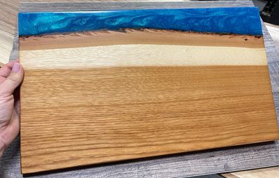 Epoxy Hickory Charcuterie Board