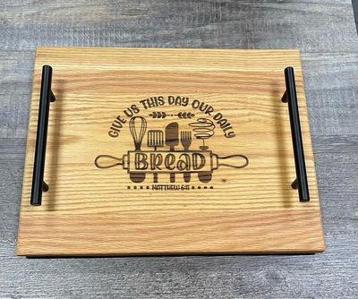 Engraved Oak Charcuterie - Daily Bread