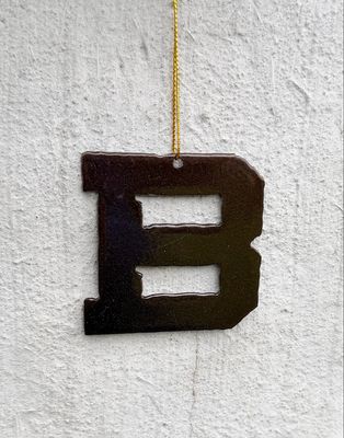 Metal Bonaventure “B” Silhouette Ornament