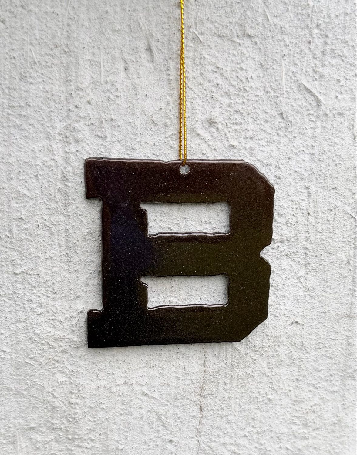 Metal Bonaventure “B” Silhouette Ornament