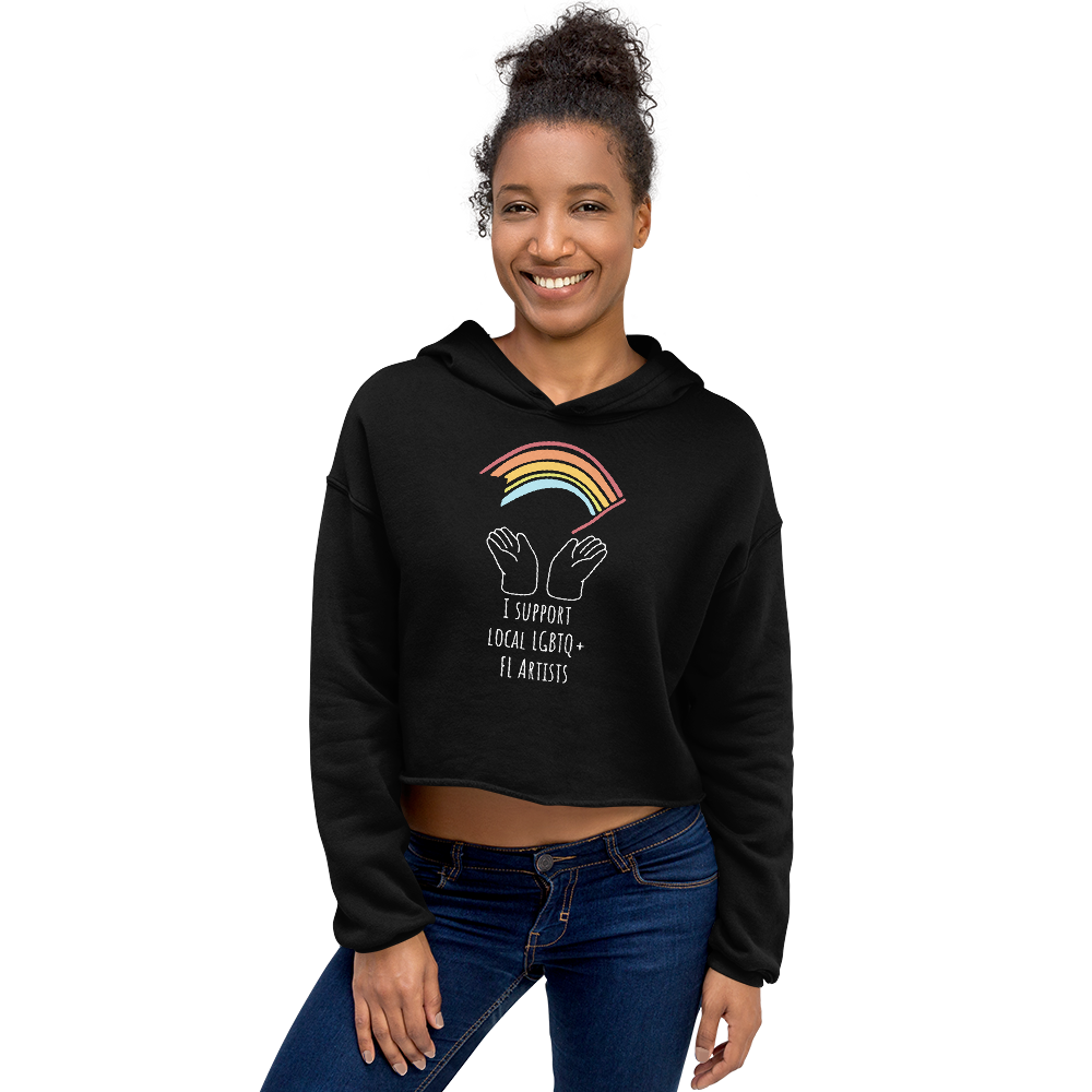Crop Hoodie I support LGBTQ+ FL Artists