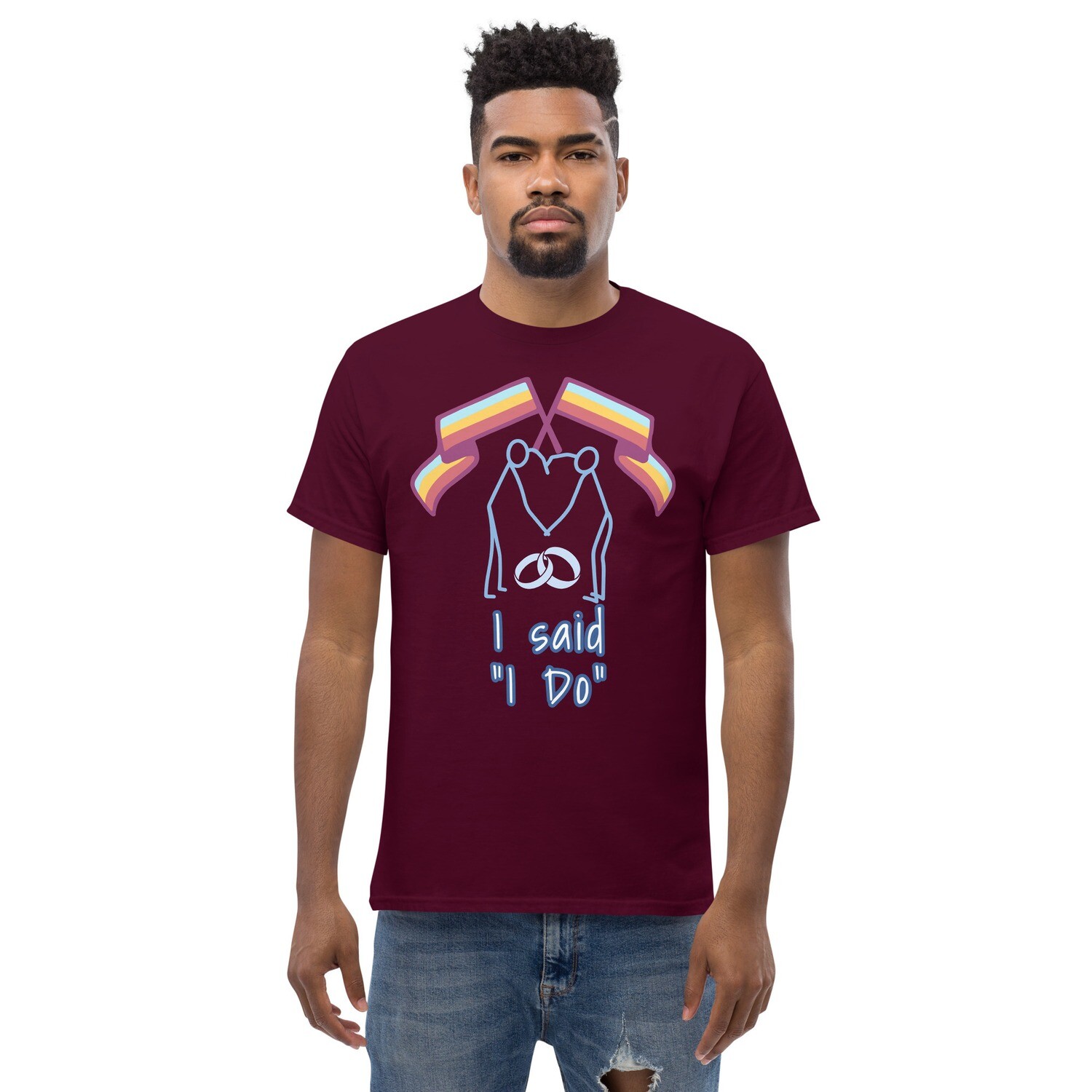 I DO Pride LGBTQ+ Men's heavyweight tee