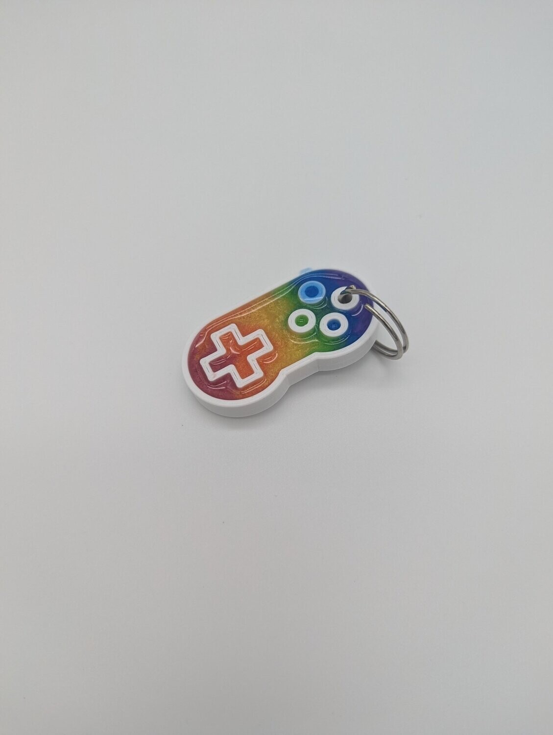 Classic Gaming Controller Keychain 3D Print Epoxy Fill