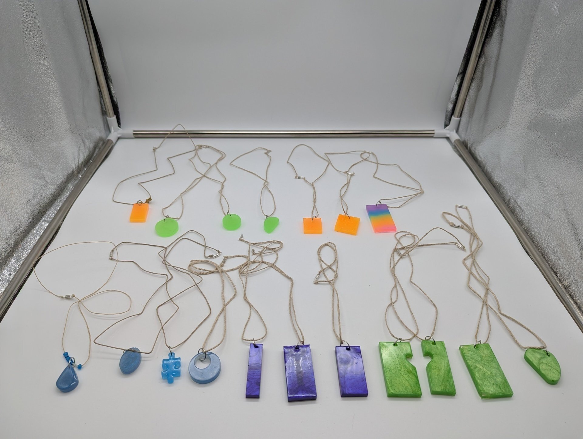 Glow and Solid Epoxy Jewelry