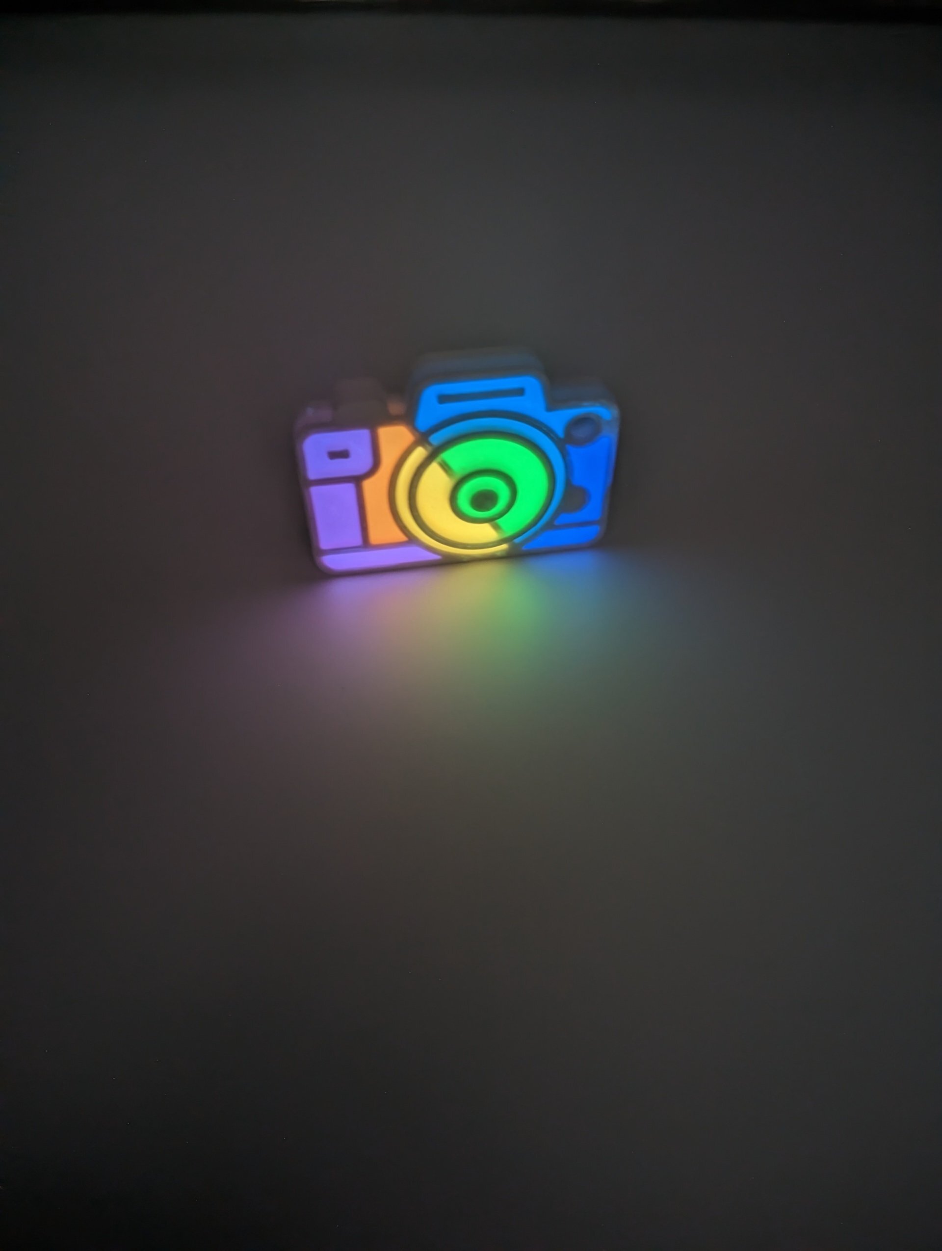 Camera Keychain 3D Print Epoxy Fill