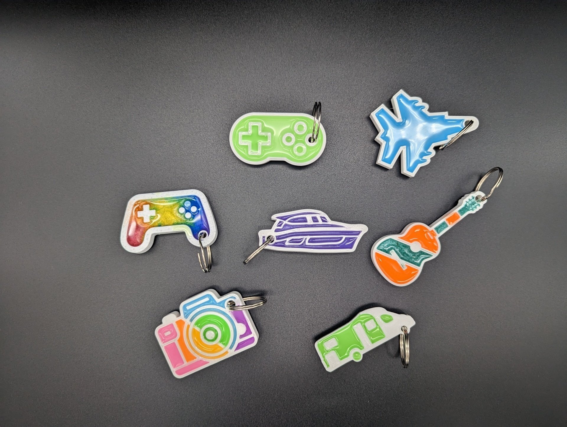 Branded Keychain 3D Print Epoxy Fill in Bulk