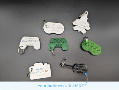 Branded Keychain 3D Print Epoxy Fill in Bulk