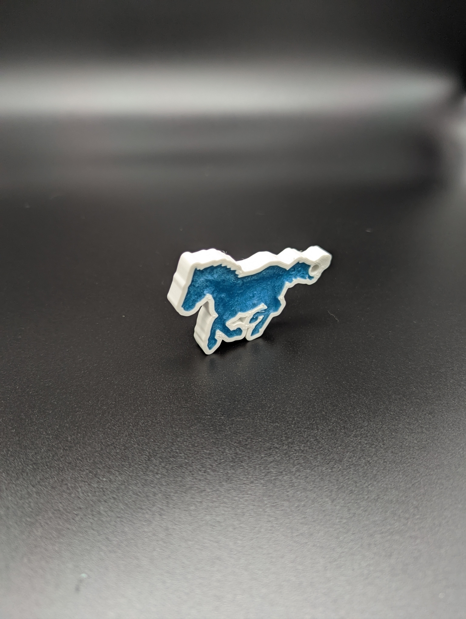 Horse Keychain 3D Print Epoxy Fill
