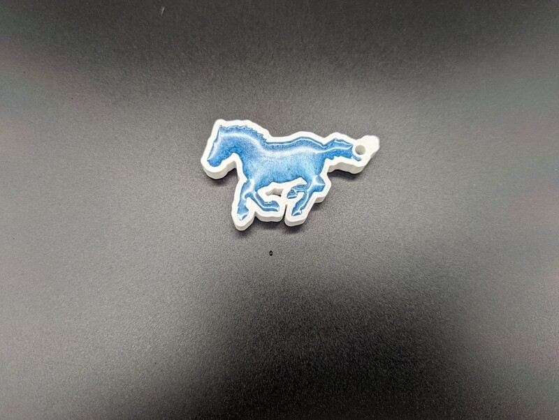 Horse Keychain 3D Print Epoxy Fill