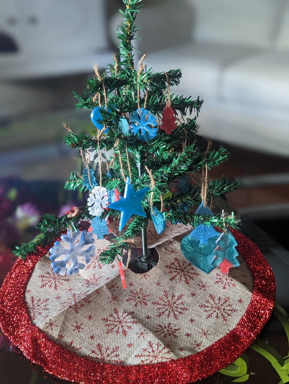 4 Pack Epoxy Christmas Ornaments
