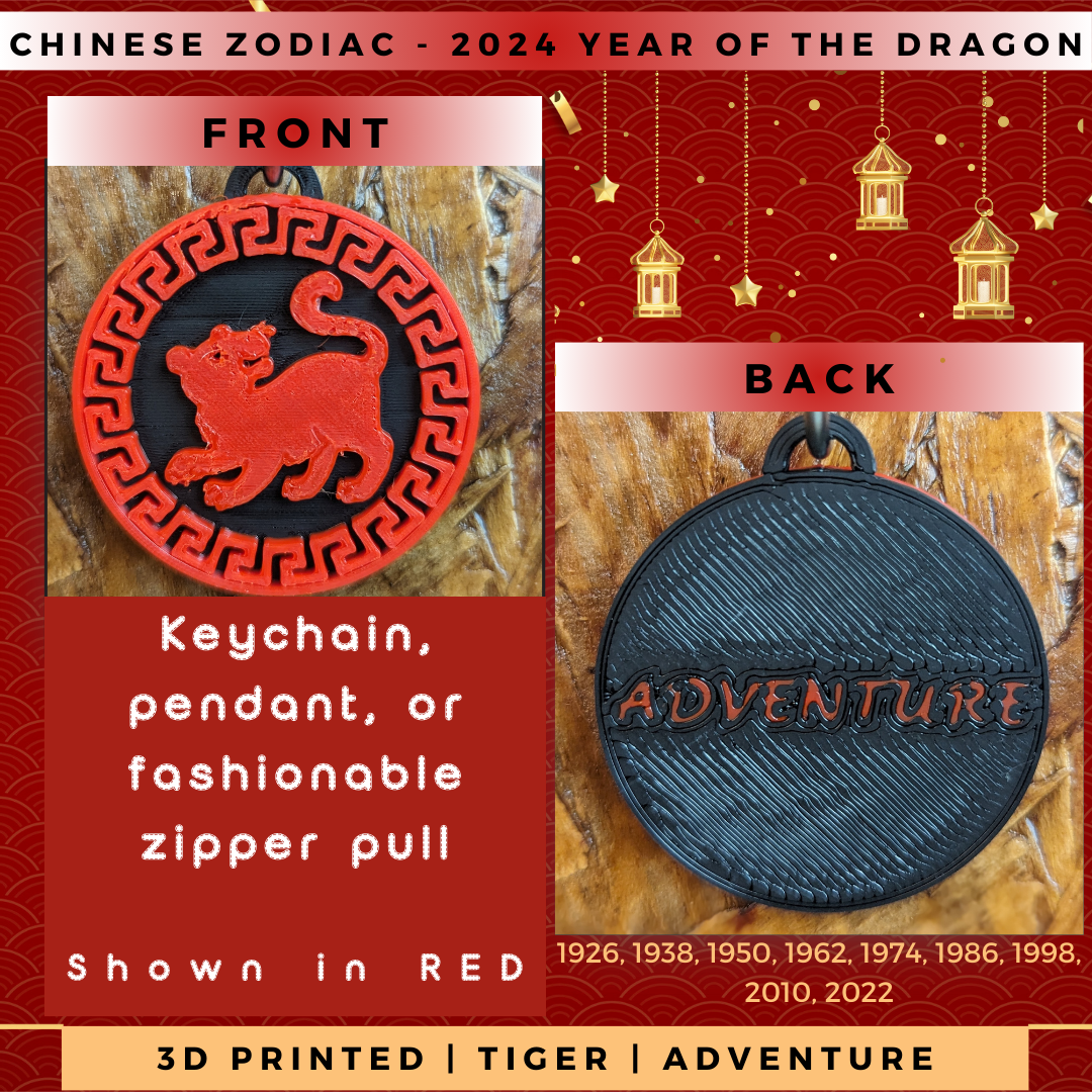 Chinese Zodiac Keychain - Pendant - Zipper Pull
