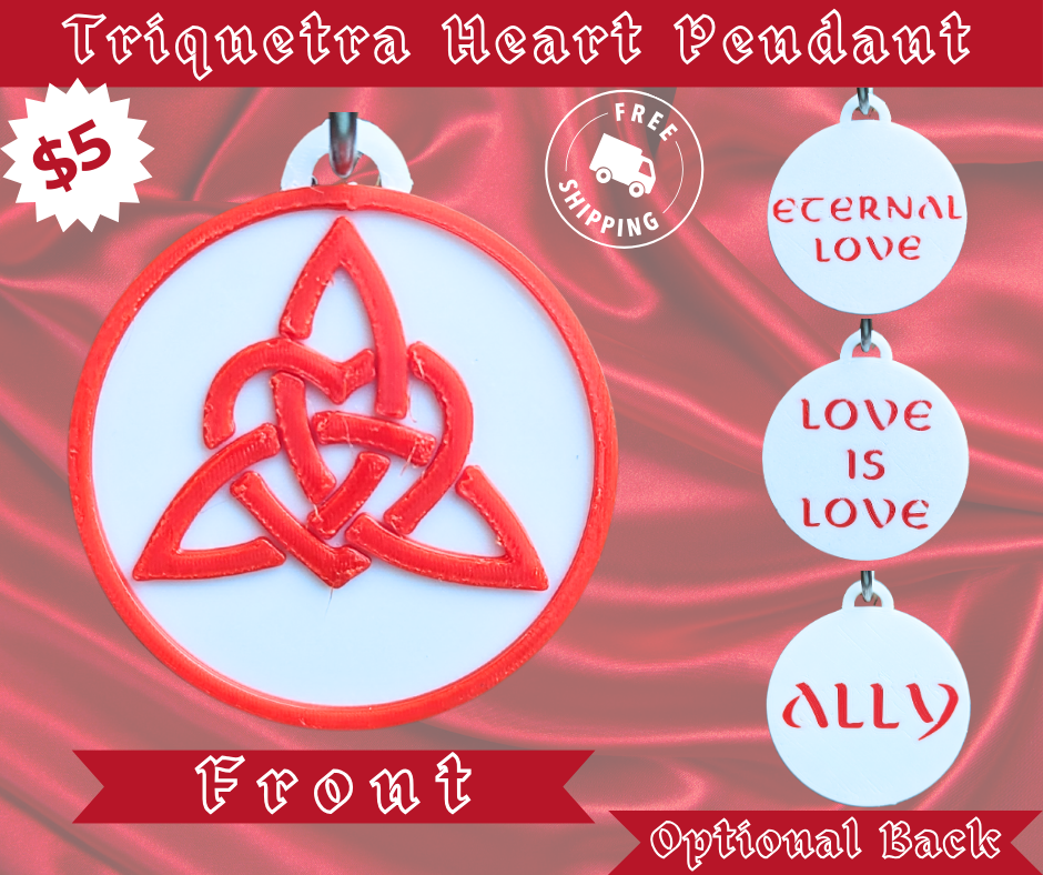 Triquetra Heart Necklace Pendant