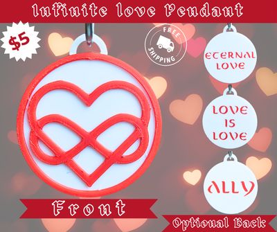 Infinite Love Round Necklace Pendant
