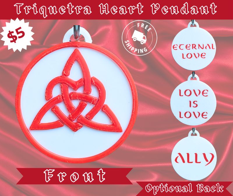 Triquetra Heart Necklace Pendant Triquetra Heart Necklace Pendant