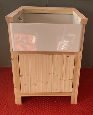 Traditional Solid Pine Cottage Single Door Belfast Sink Unit