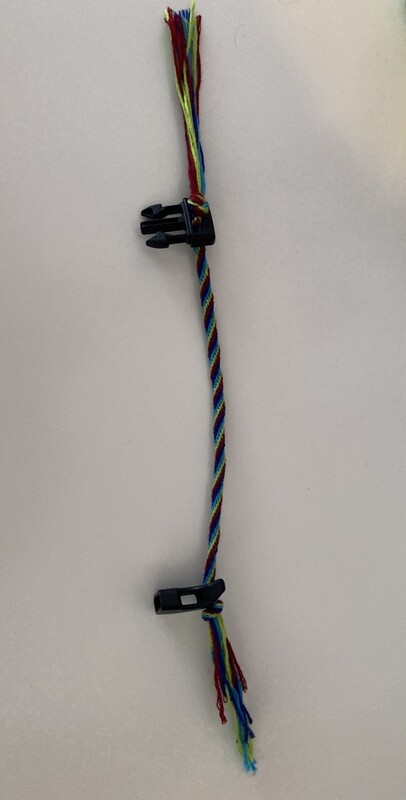 Awesome Stripes Bracelet: Red, Light Blue, Blue, Lime Green