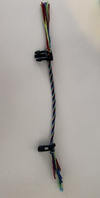 Awesome Stripes Bracelet: Red, Light Blue, Blue, Lime Green