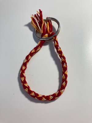 Lovely Hearts Keychain: Red, Orange