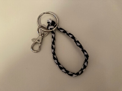 Lovely Hearts Keychain: Black, White