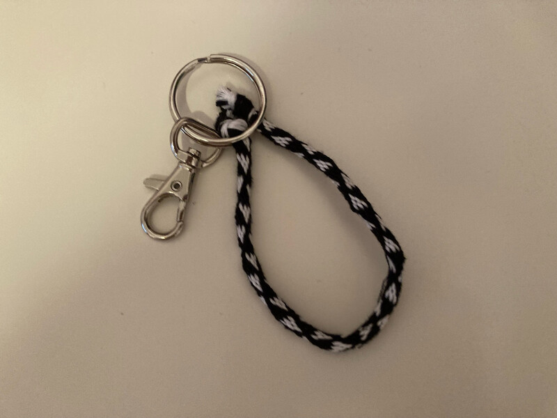 Lovely Hearts Keychain: Black, White