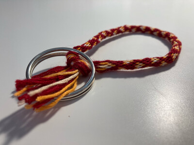 Lovely Hearts Keychain: Red, Orange