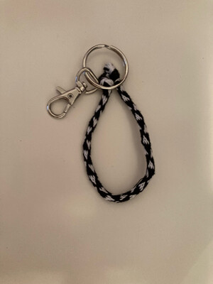 Lovely Hearts Keychain: Black, White
