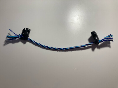 Awesome Stripes Bracelet: White, Dark Blue, Black, Light Blue