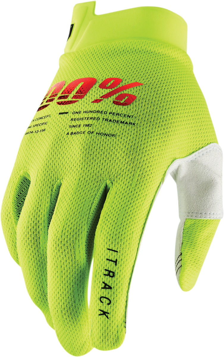 100% iTRACK Handschuhe Fluo Yellow