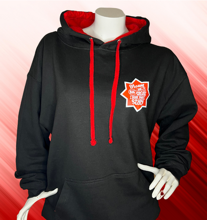 Hoody black / red - Hoody black / red - "Dream / We see Tracks"