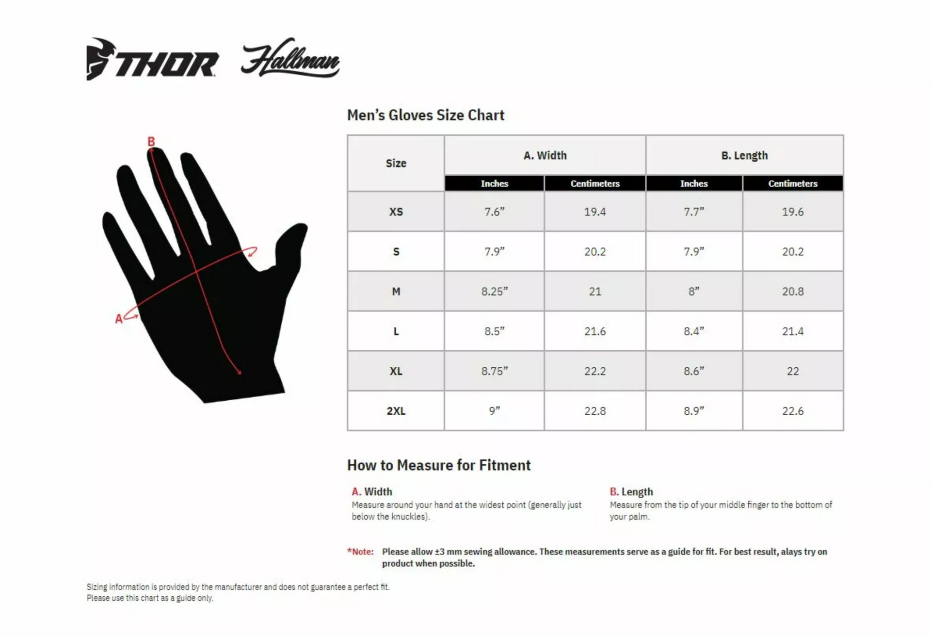 THOR GLOVE SPORT SD BLACK LG