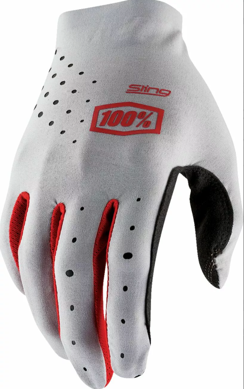 100% Handschuhe SLING MX Grau/Rot Größe L